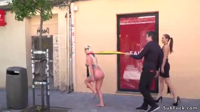 Body painted blonde disgraced in public